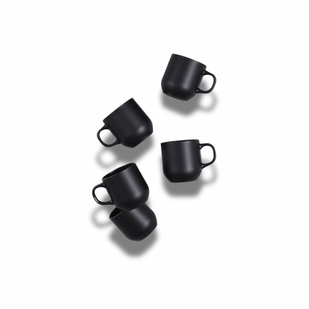 Black Ceramic Coffee Mugs
