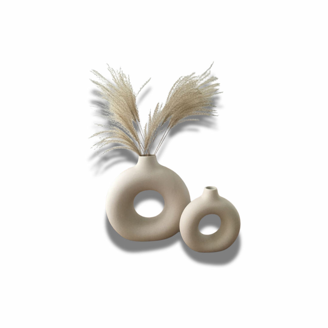 Round Hollow Ceramic Vases